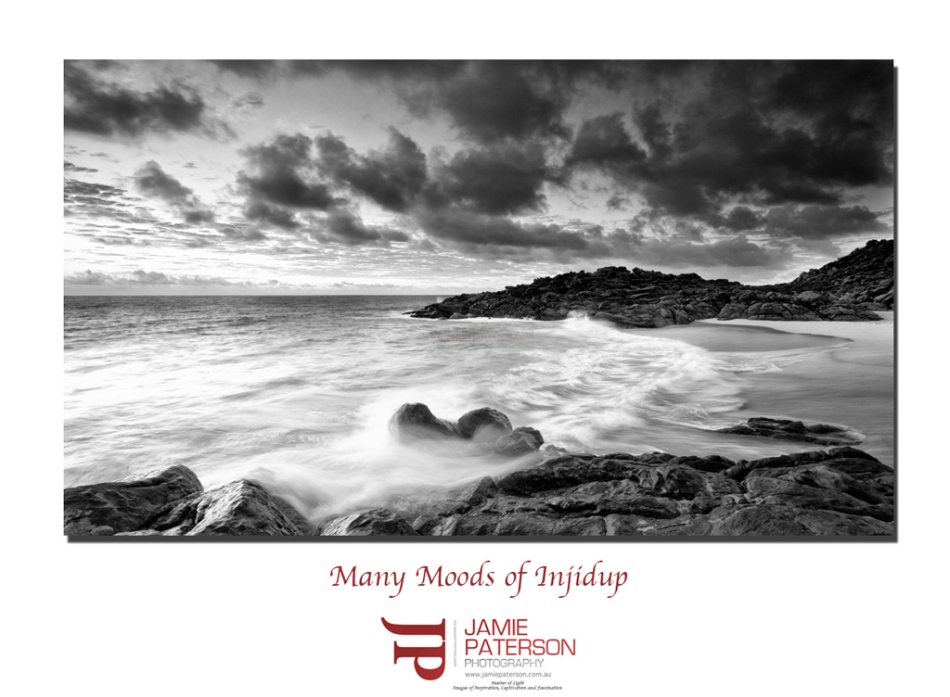 injidup beach, black and white photography, australian landscape photography, seascape photography